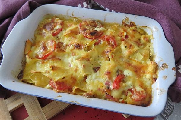 Pasta Bake with Ham and Tomatoes