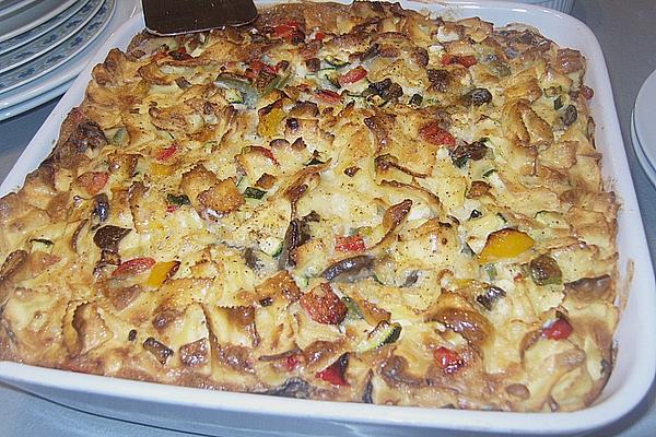 Pasta Bake with Vegetables and Sheep Cheese