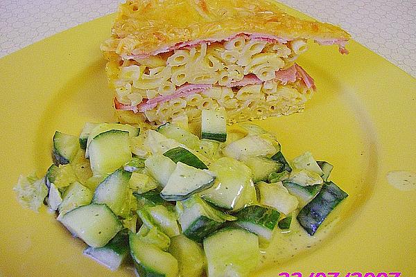Pasta Cake with Ham and Bacon