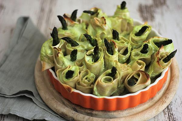 Pasta Rolls with Asparagus Filling