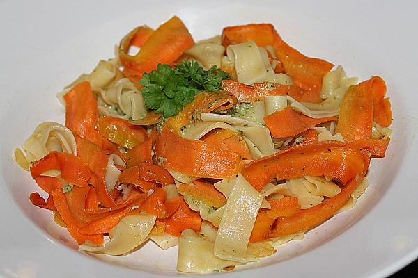 Pasta with Carrots and Walnut Pesto