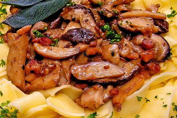 Pasta with Fresh Porcini Mushrooms