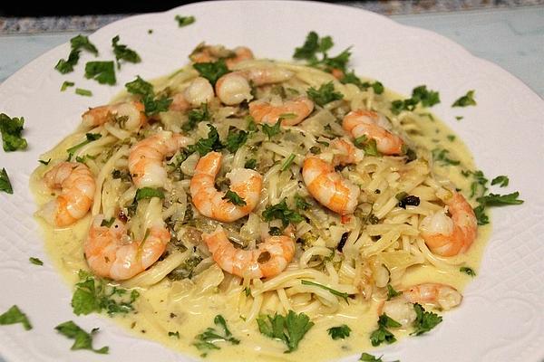 Pasta with Lemon Scampi Sauce