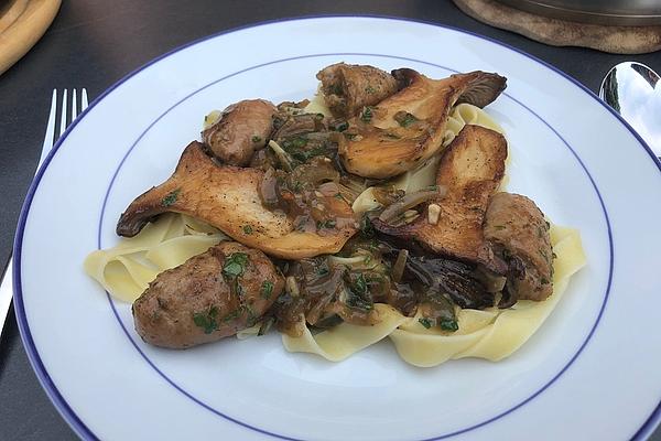 Pasta with Salsiccia and Mushrooms