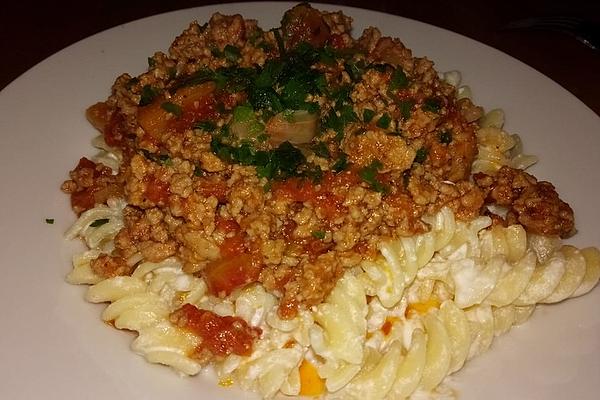 Pasta with Yogurt and Minced Meat Sauce