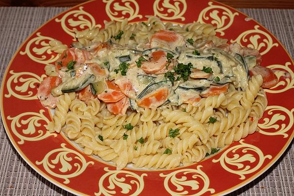 Pasta with Zucchini and Carrot Sauce