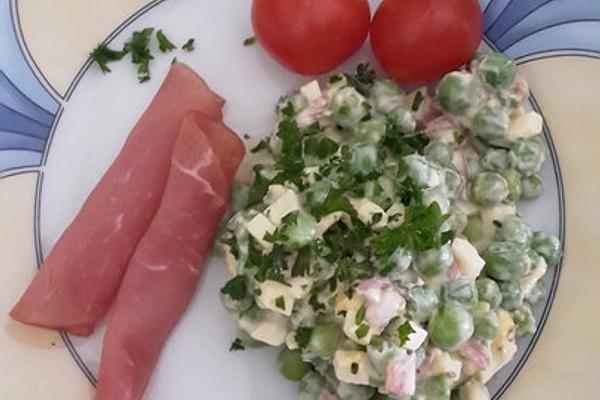 Pea Salad with Raw Ham