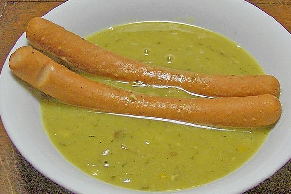 Pea Soup with Sweet Mustard