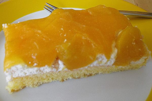 Peach-cream Cake on Sheet