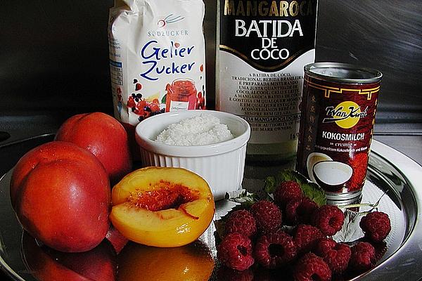 Peach – Raspberry – Jam with Coconut