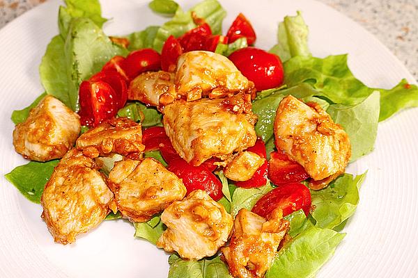 Peanut Butter – Chicken with Mixed Salad