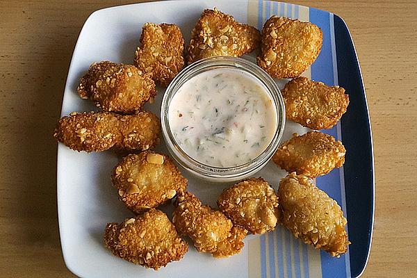 Peanut Chicken Nuggets with Asia Dip