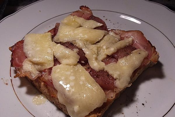 Pear Toast with Parmesan Cheese
