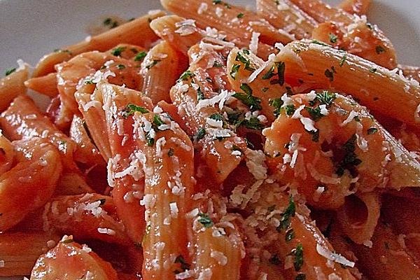 Penne with Shrimp and Tomato Cream Sauce
