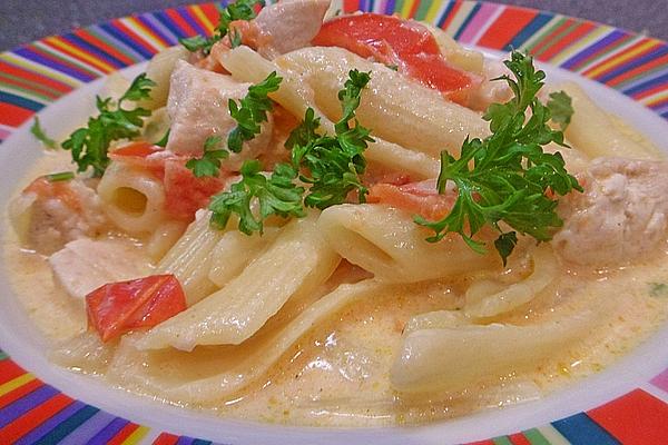 Penne with Tomato-chicken Sauce