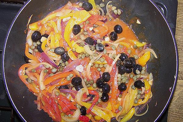 Peperonata with Olives and Capers