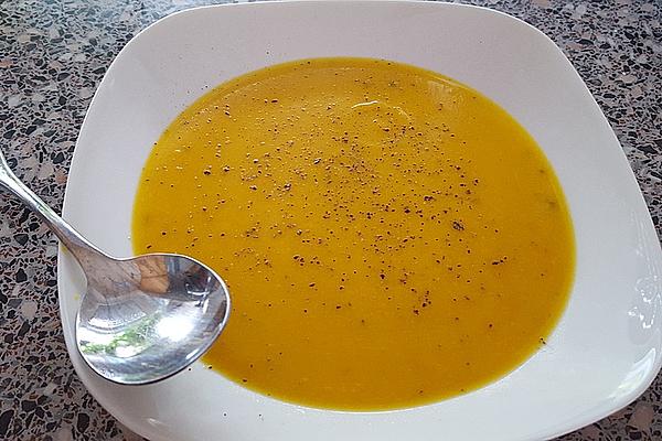 Peppered Pumpkin Soup with Feta Cheese