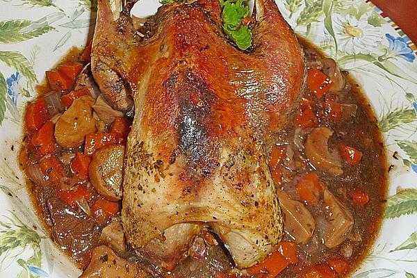 Pheasant in Red Wine Sauce