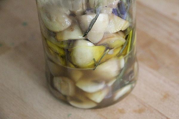Pickled Mushrooms in Rapeseed Oil