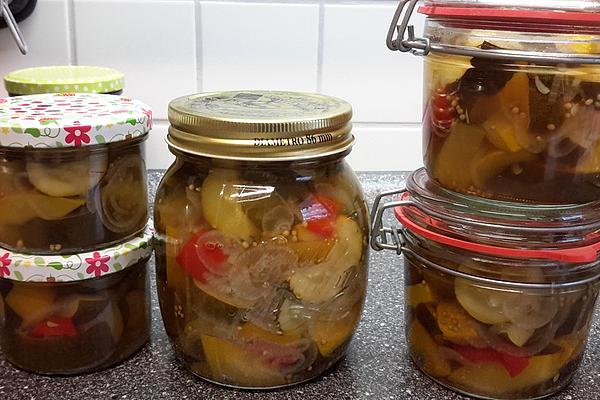 Pickled Zucchini Sweet and Sour