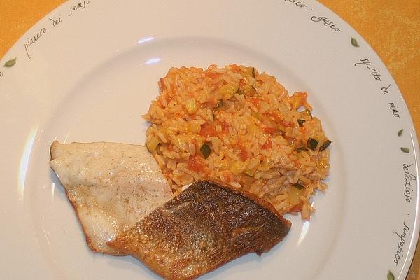 Pikeperch Fillet With Vegetable Rice 215542 