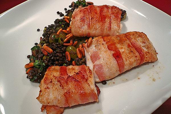 Pikeperch Wrapped in Bacon
