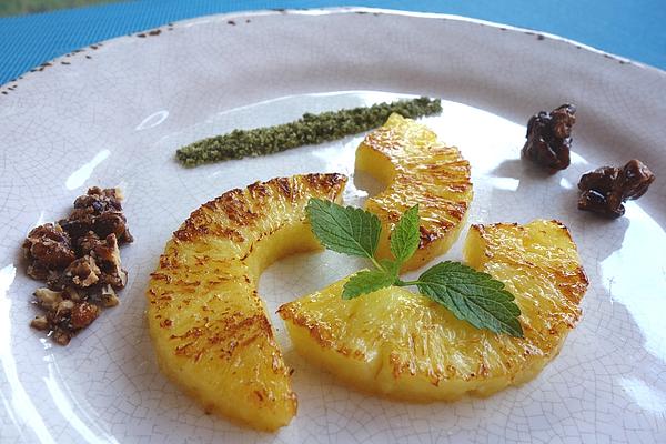 Pineapple Fried with Caramelized Almonds
