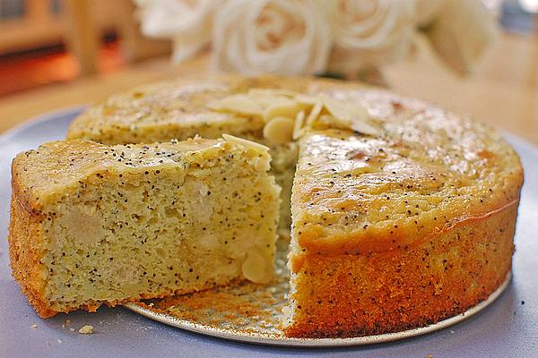Pineapple Marzipan Cake with Poppy Seeds