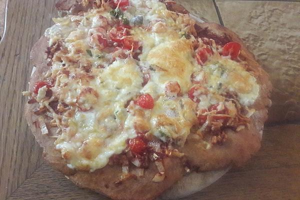 Pizza Dough with Low-fat Curd Cheese