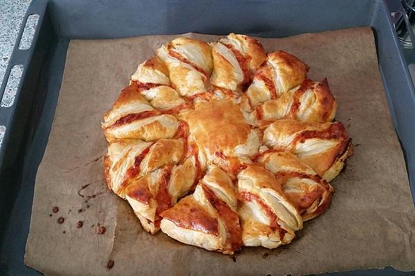 Pizza Flower Made from Puff Pastry