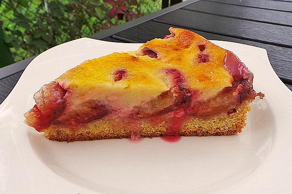 Plum Cake with Vanilla Topping