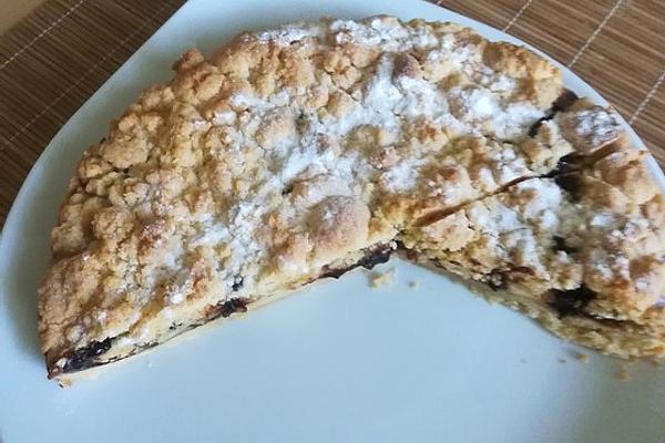 Plum Jam and Sour Cream Crumble Cake from Tray