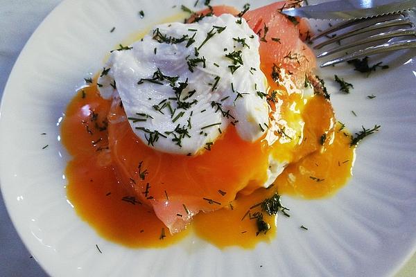 Poached Egg with Salmon and Horseradish Cream on Fiefhusen-style Toast