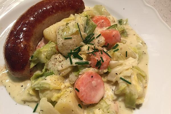 Pointed Cabbage – Potato – Stew