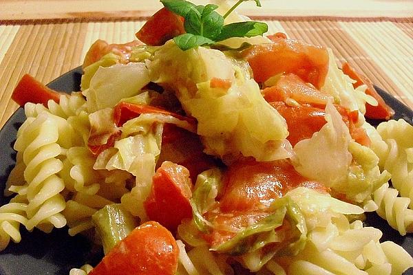 Pointed Cabbage with Roquefort Sauce