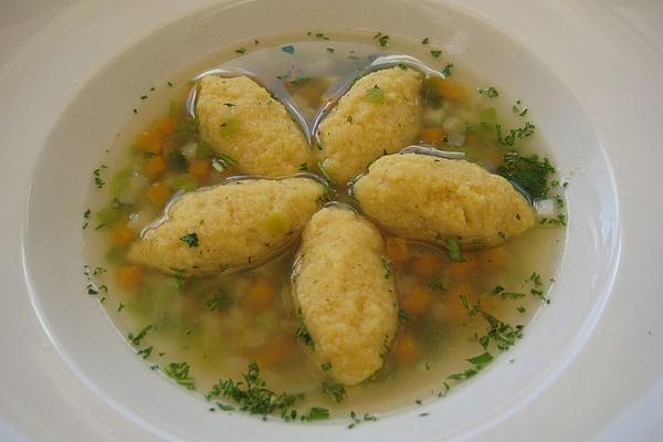Polenta Dumplings As Soup