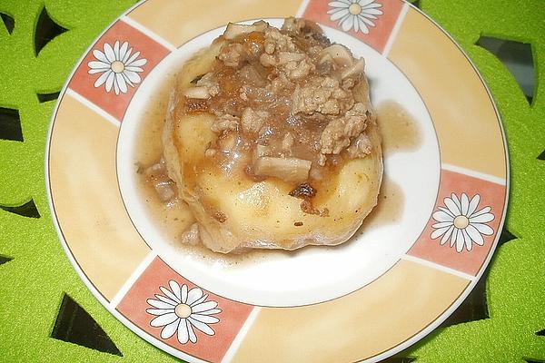 Polish Dumplings with Meat, Mushroom and Sauerkraut Filling
