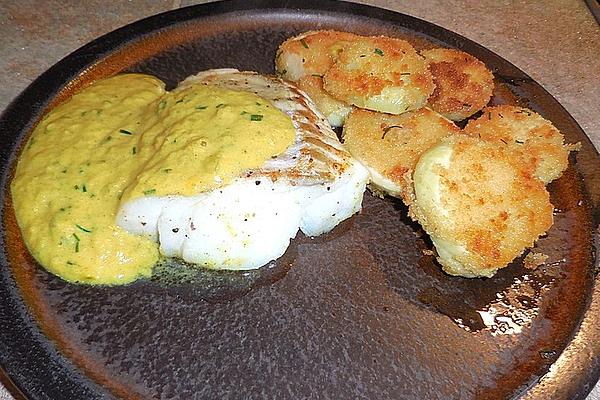 Pollack Fillet with Curry Cream Sauce