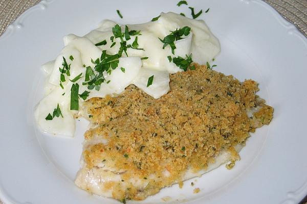 Pollack with Herb Crumbs