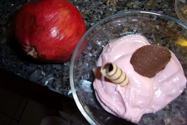 Pomegranate Ice Cream with Mascarpone
