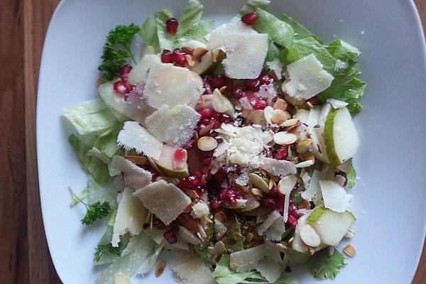 Pomegranate Salad with Pear and Parmesan