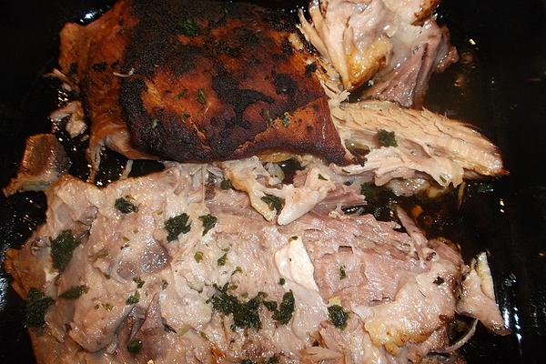 Pork Bow Tip Slowly Braised in BBQ Sauce Until Meat Falls Off Bone – Super Rich Finger Licking Pork