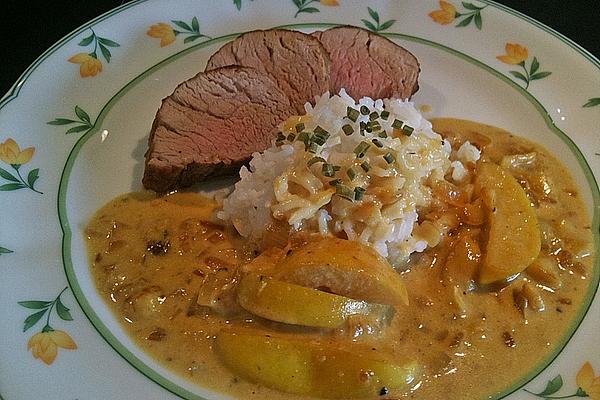 Pork Fillet with Apple Curry Sauce