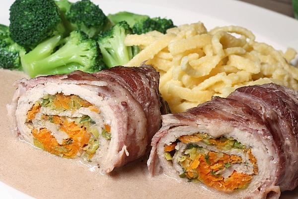 Pork Roulades Wrapped in Bacon