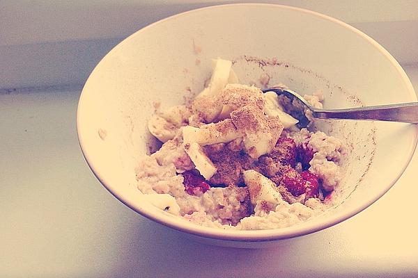 Porridge with Frozen Raspberries