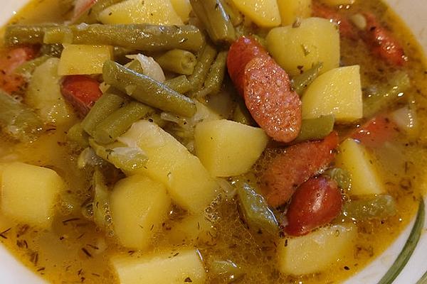 Potato and Bean Stew with Cabanossi