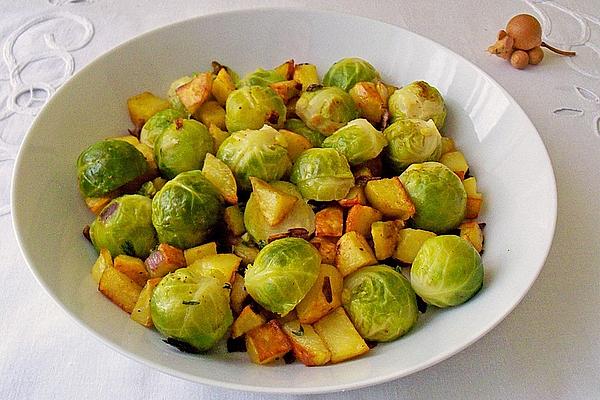 Potato and Brussels Sprouts Pan with Bacon