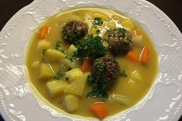 Potato and Carrot Stew with Meatballs