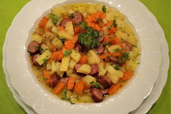 Potato and Carrot Stew with Sausage