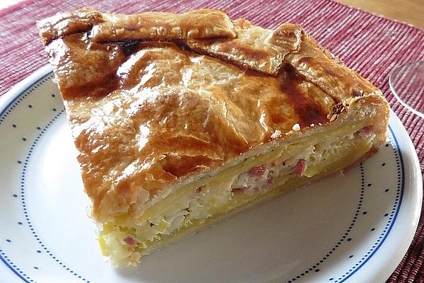 Potato and Leek Pie in Puff Pastry